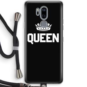 CaseCompany Queen zwart: LG G7 Thinq Transparant Hoesje met koord