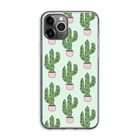 CaseCompany Cactus Lover: iPhone 11 Pro Max Transparant Hoesje
