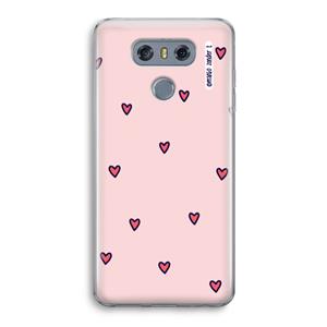 CaseCompany Hartjes: LG G6 Transparant Hoesje