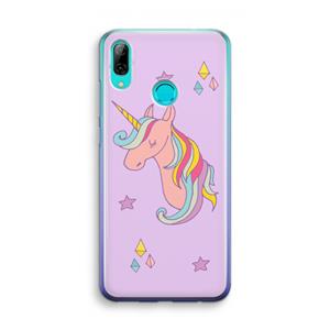 CaseCompany Roze eenhoorn: Huawei P Smart (2019) Transparant Hoesje
