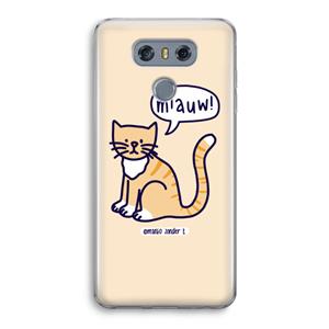 CaseCompany Miauw: LG G6 Transparant Hoesje