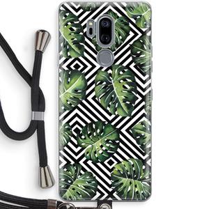 CaseCompany Geometrische jungle: LG G7 Thinq Transparant Hoesje met koord