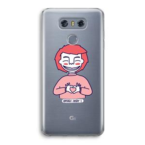 CaseCompany Hartje: LG G6 Transparant Hoesje