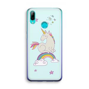 CaseCompany Regenboog eenhoorn: Huawei P Smart (2019) Transparant Hoesje