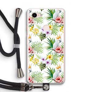 CaseCompany Gele kuif: Pixel 3 XL Transparant Hoesje met koord