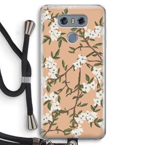 CaseCompany Blossoming spring: LG G6 Transparant Hoesje met koord