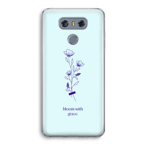 CaseCompany Bloom with grace: LG G6 Transparant Hoesje