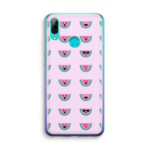 CaseCompany Smiley watermeloenprint: Huawei P Smart (2019) Transparant Hoesje