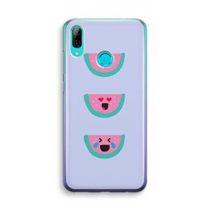 CaseCompany Smiley watermeloen: Huawei P Smart (2019) Transparant Hoesje