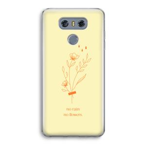 CaseCompany No rain no flowers: LG G6 Transparant Hoesje