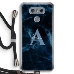 CaseCompany Midnight Marble: LG G6 Transparant Hoesje met koord