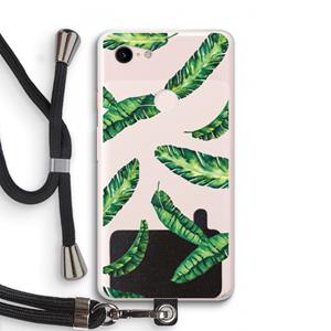 CaseCompany Lange bladeren: Pixel 3 XL Transparant Hoesje met koord