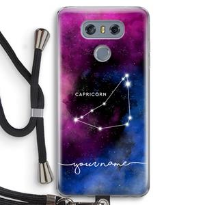 CaseCompany Sterrenbeeld - Donker: LG G6 Transparant Hoesje met koord