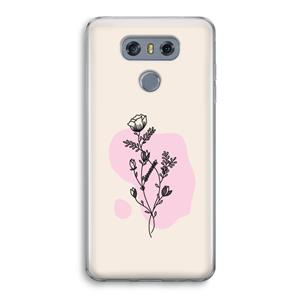 CaseCompany Roses are red: LG G6 Transparant Hoesje