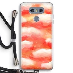 CaseCompany Lichte Wolken: LG G6 Transparant Hoesje met koord