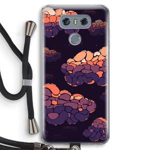 CaseCompany Patroon Wolken: LG G6 Transparant Hoesje met koord
