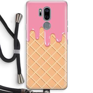 CaseCompany Ice cream: LG G7 Thinq Transparant Hoesje met koord