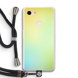 CaseCompany Minty mist pastel: Pixel 3 XL Transparant Hoesje met koord