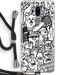 CaseCompany Vexx Mixtape #2: LG G7 Thinq Transparant Hoesje met koord