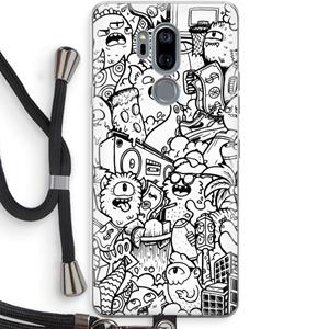 CaseCompany Vexx City #2: LG G7 Thinq Transparant Hoesje met koord
