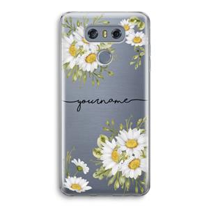 CaseCompany Daisies: LG G6 Transparant Hoesje