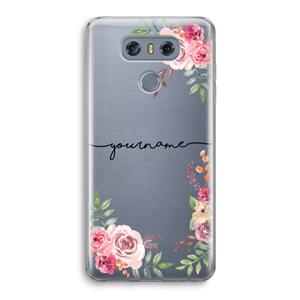 CaseCompany Rozen: LG G6 Transparant Hoesje