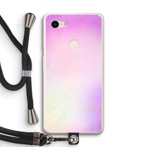 CaseCompany Flow mist pastel: Pixel 3 XL Transparant Hoesje met koord