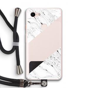 CaseCompany Biggest stripe: Pixel 3 XL Transparant Hoesje met koord