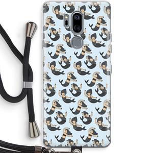 CaseCompany Zeemeermin: LG G7 Thinq Transparant Hoesje met koord