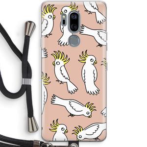 CaseCompany Papegaai: LG G7 Thinq Transparant Hoesje met koord