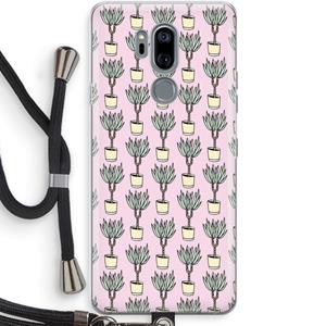 CaseCompany Boompje: LG G7 Thinq Transparant Hoesje met koord