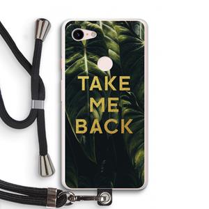 CaseCompany Take me back: Pixel 3 XL Transparant Hoesje met koord