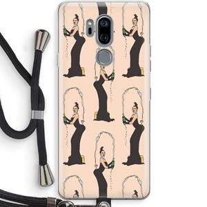 CaseCompany Pop Some Kim: LG G7 Thinq Transparant Hoesje met koord