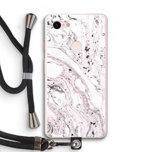 CaseCompany Mengelmoes: Pixel 3 XL Transparant Hoesje met koord