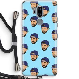 CaseCompany Drake Away: LG G7 Thinq Transparant Hoesje met koord