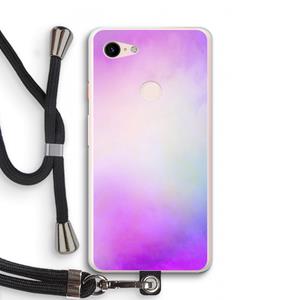 CaseCompany Clouds pastel: Pixel 3 XL Transparant Hoesje met koord