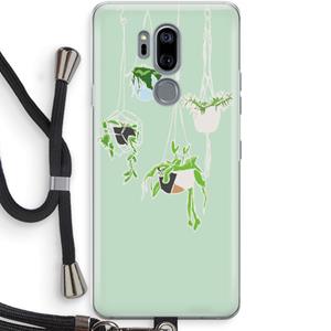 CaseCompany Hang In There: LG G7 Thinq Transparant Hoesje met koord