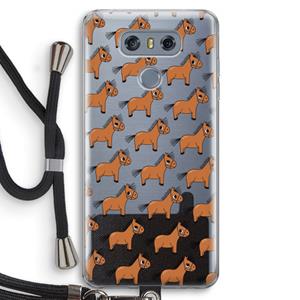 CaseCompany Pony: LG G6 Transparant Hoesje met koord