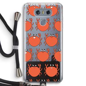 CaseCompany Krab: LG G6 Transparant Hoesje met koord