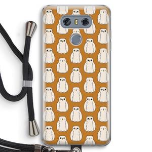 CaseCompany Uilen: LG G6 Transparant Hoesje met koord