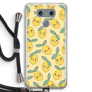 CaseCompany Citroenen: LG G6 Transparant Hoesje met koord
