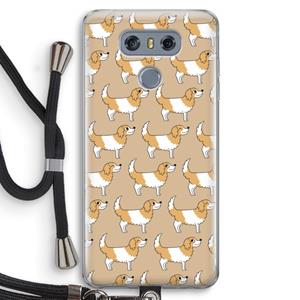 CaseCompany Doggy: LG G6 Transparant Hoesje met koord