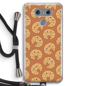 CaseCompany Croissant: LG G6 Transparant Hoesje met koord