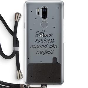 CaseCompany Confetti: LG G7 Thinq Transparant Hoesje met koord