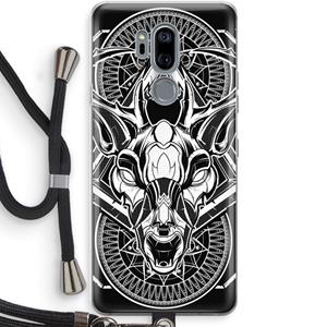 CaseCompany Oh Deer: LG G7 Thinq Transparant Hoesje met koord