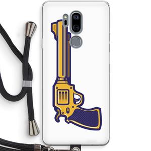 CaseCompany Pew Pew Pew: LG G7 Thinq Transparant Hoesje met koord