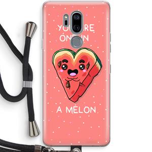 CaseCompany One In A Melon: LG G7 Thinq Transparant Hoesje met koord