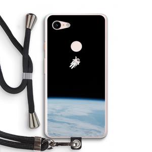CaseCompany Alone in Space: Pixel 3 XL Transparant Hoesje met koord