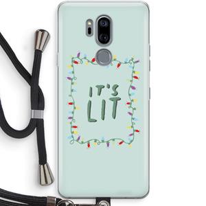 CaseCompany It's Lit: LG G7 Thinq Transparant Hoesje met koord