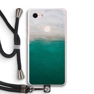CaseCompany Stranded: Pixel 3 XL Transparant Hoesje met koord